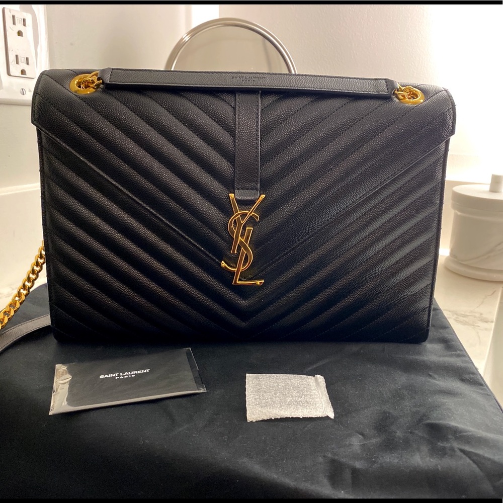 Yves Saint Laurent Large Envelope Matelasse Bag